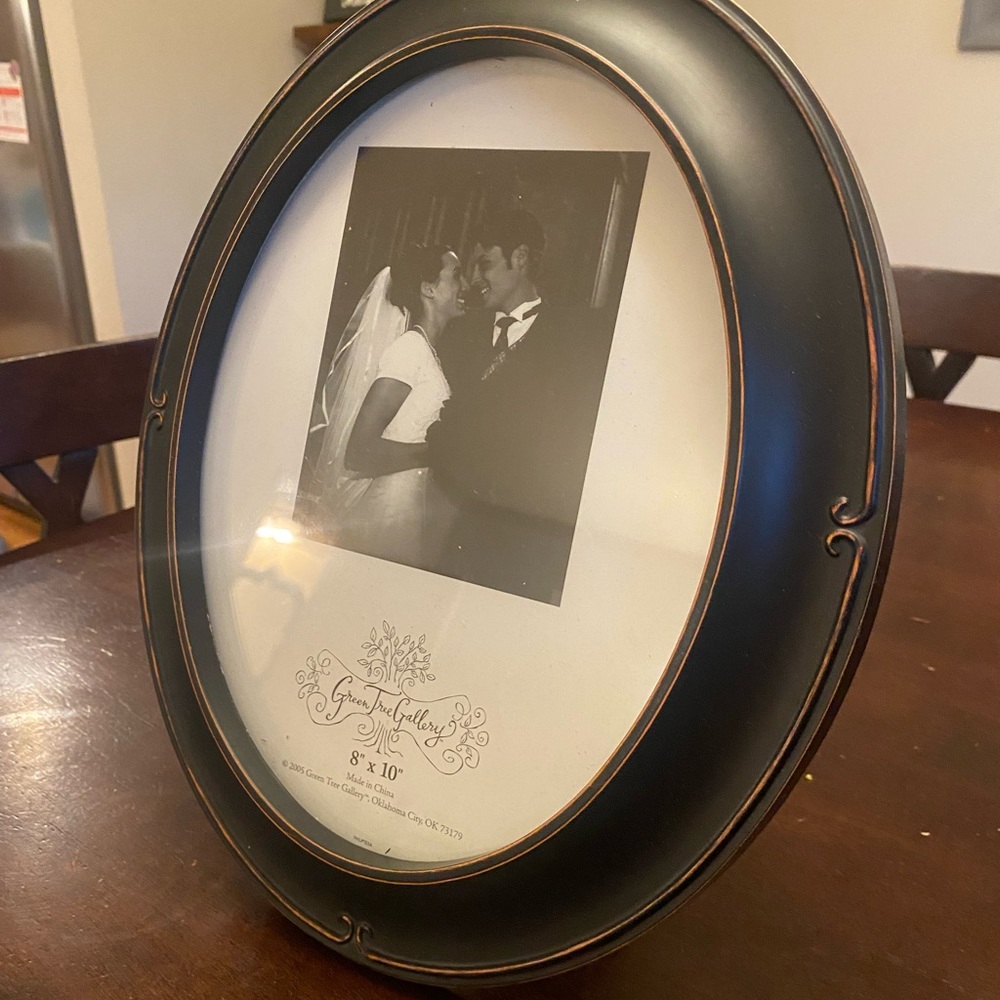 Oil Rubbed bronze vintage oval frame